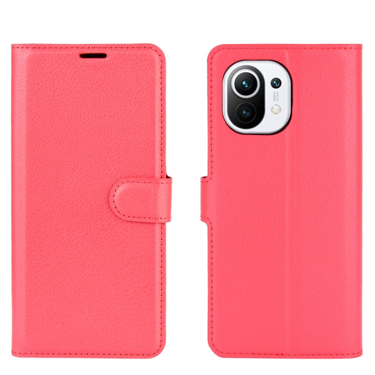 For Xiaomi Mi 11 Litchi Texture Horizontal Flip Protective Case with Holder & Card Slots & Wallet