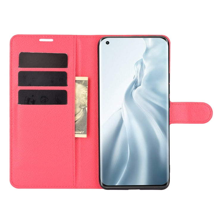 For Xiaomi Mi 11 Litchi Texture Horizontal Flip Protective Case with Holder & Card Slots & Wallet