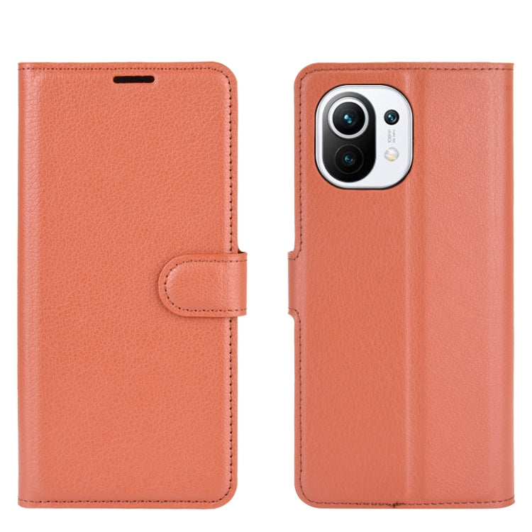 For Xiaomi Mi 11 Litchi Texture Horizontal Flip Protective Case with Holder & Card Slots & Wallet