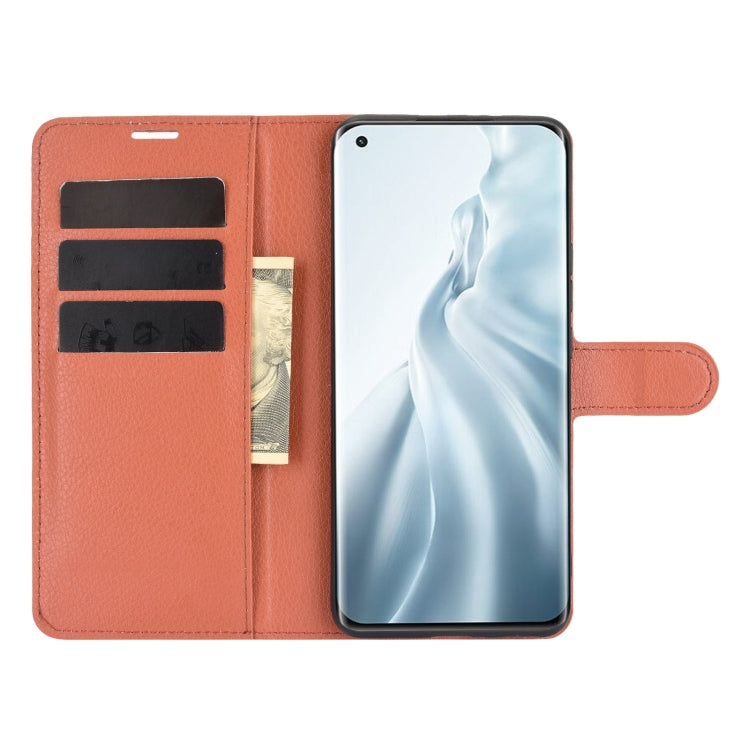 For Xiaomi Mi 11 Litchi Texture Horizontal Flip Protective Case with Holder & Card Slots & Wallet