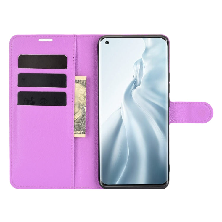 For Xiaomi Mi 11 Litchi Texture Horizontal Flip Protective Case with Holder & Card Slots & Wallet