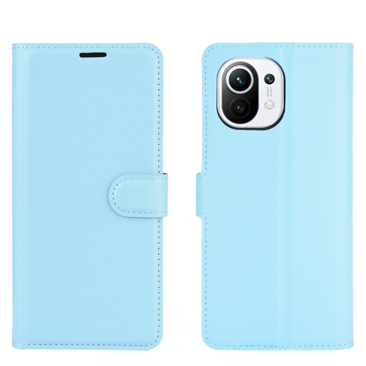 For Xiaomi Mi 11 Litchi Texture Horizontal Flip Protective Case with Holder & Card Slots & Wallet