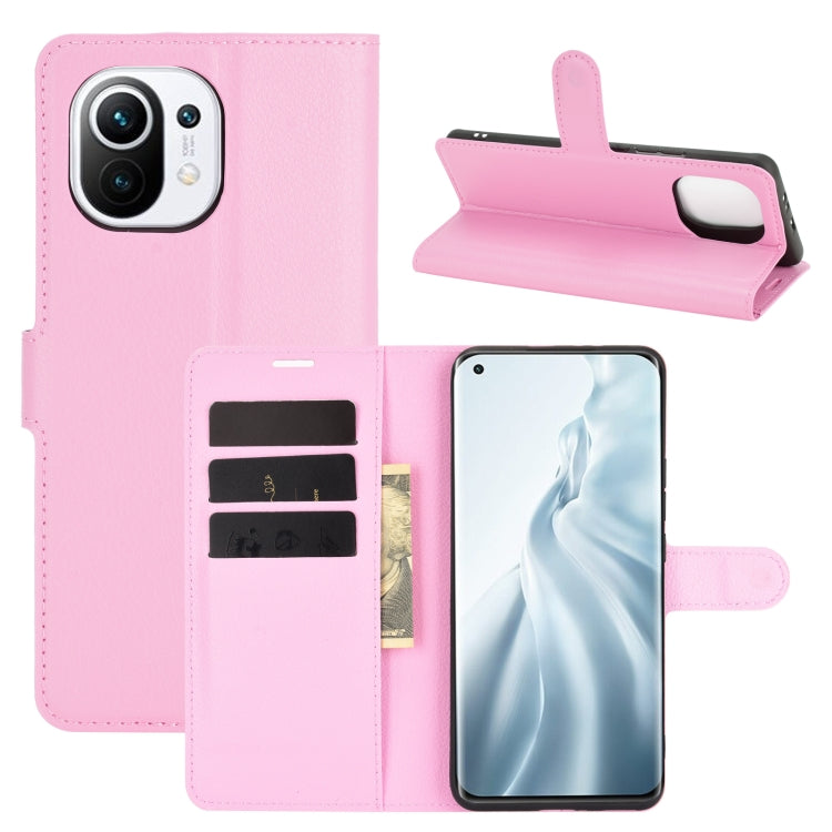 For Xiaomi Mi 11 Litchi Texture Horizontal Flip Protective Case with Holder & Card Slots & Wallet