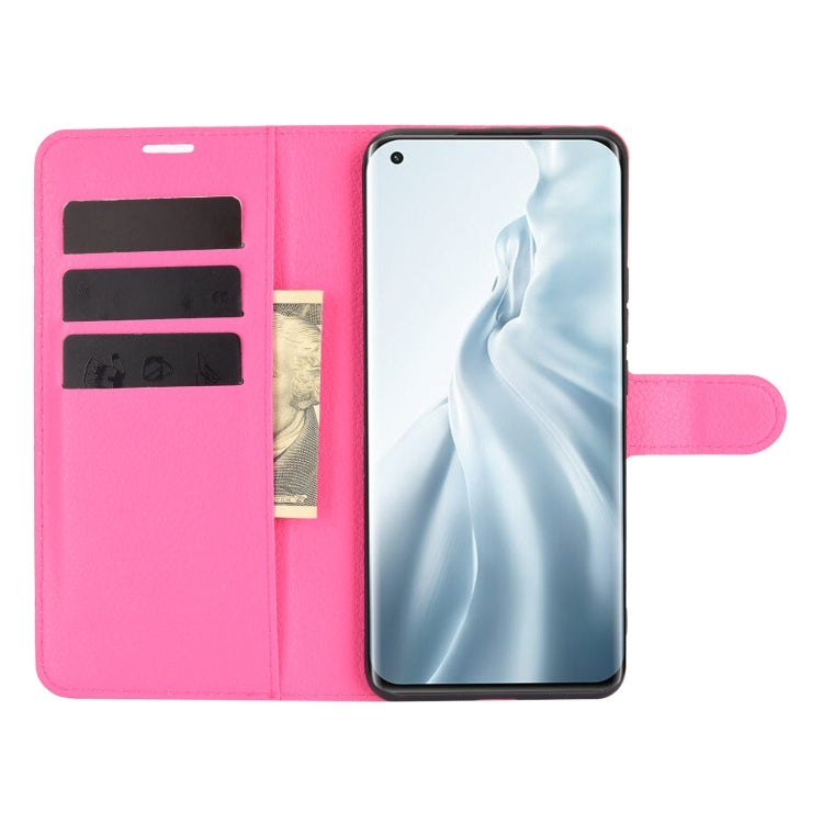For Xiaomi Mi 11 Litchi Texture Horizontal Flip Protective Case with Holder & Card Slots & Wallet