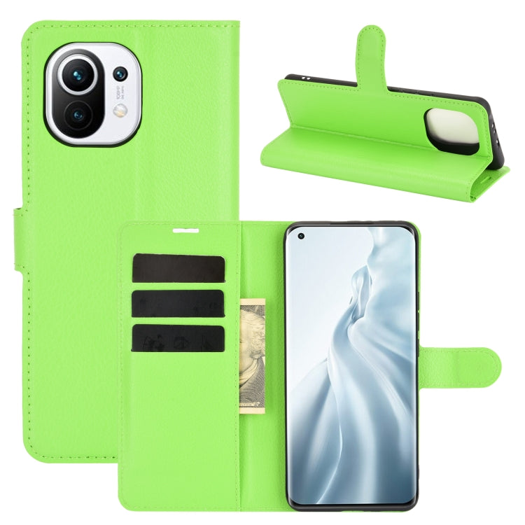 For Xiaomi Mi 11 Litchi Texture Horizontal Flip Protective Case with Holder & Card Slots & Wallet
