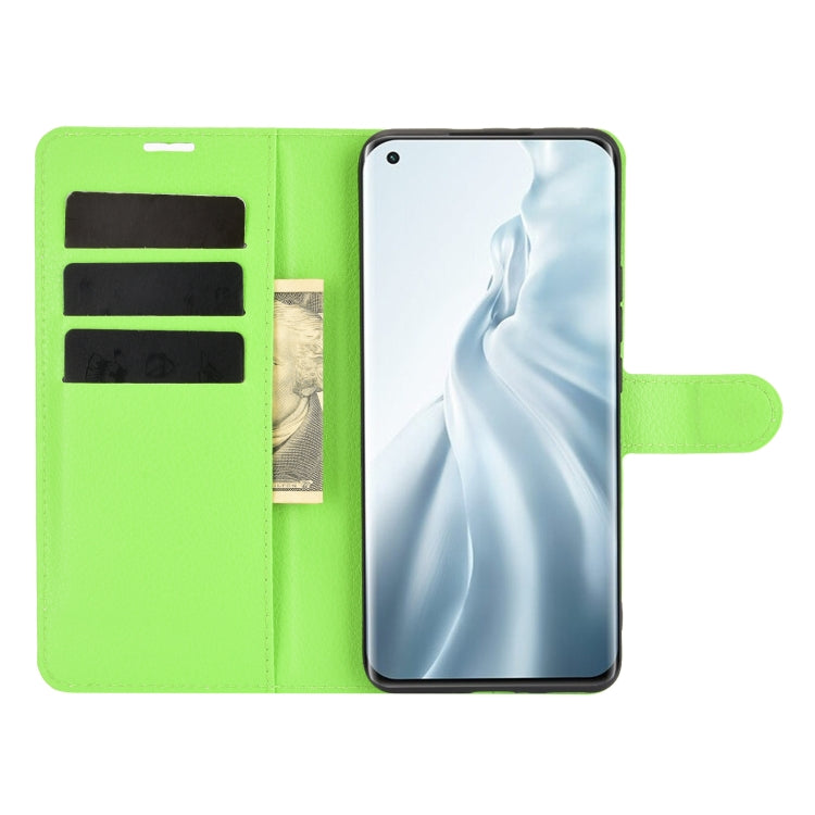 For Xiaomi Mi 11 Litchi Texture Horizontal Flip Protective Case with Holder & Card Slots & Wallet