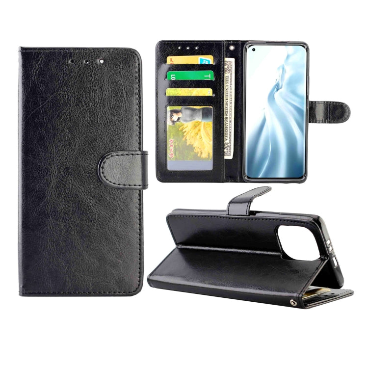 For Xiaomi Mi 11 Crazy Horse Texture Leather Horizontal Flip Protective Case with Holder & Card Slots & Wallet & Photo Frame