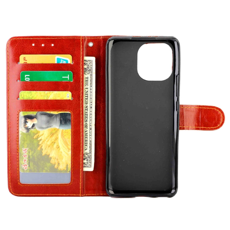 For Xiaomi Mi 11 Crazy Horse Texture Leather Horizontal Flip Protective Case with Holder & Card Slots & Wallet & Photo Frame