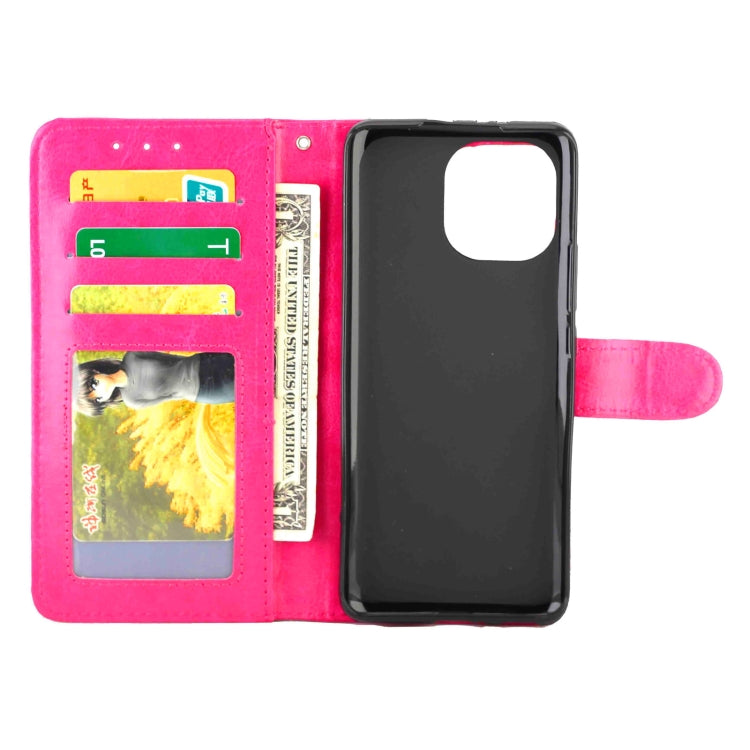 For Xiaomi Mi 11 Crazy Horse Texture Leather Horizontal Flip Protective Case with Holder & Card Slots & Wallet & Photo Frame