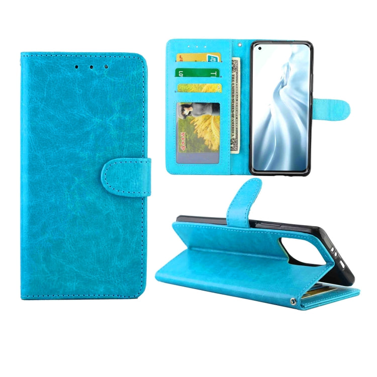 For Xiaomi Mi 11 Crazy Horse Texture Leather Horizontal Flip Protective Case with Holder & Card Slots & Wallet & Photo Frame