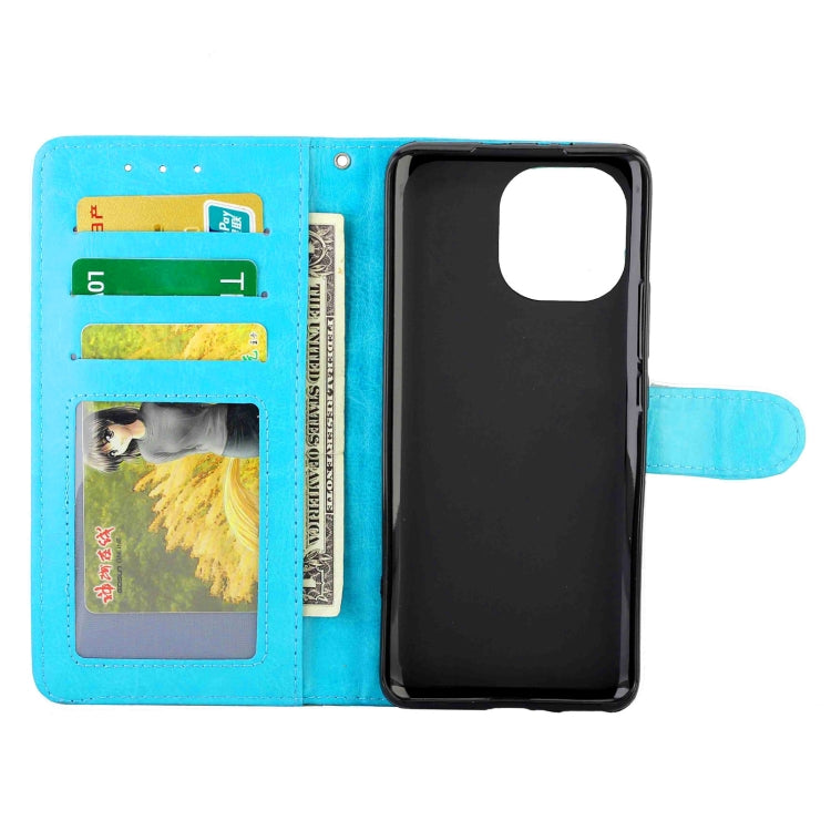 For Xiaomi Mi 11 Crazy Horse Texture Leather Horizontal Flip Protective Case with Holder & Card Slots & Wallet & Photo Frame