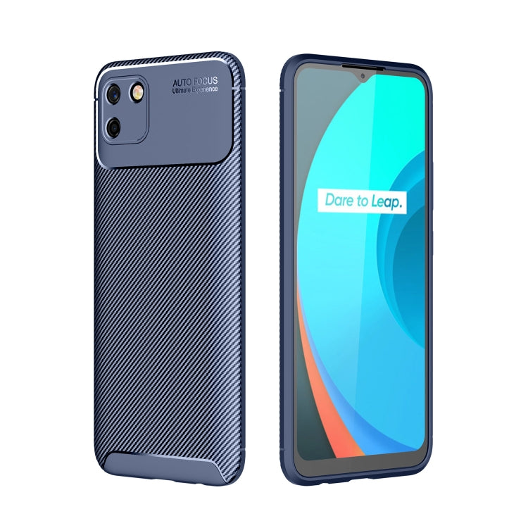 For OPPO Realme C20 Carbon Fiber Texture Shockproof TPU Case