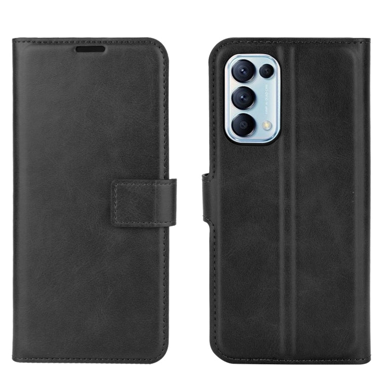 For OPPO Reno5 5G Retro Calf Pattern Buckle Horizontal Flip Leather Case with Holder & Card Slots & Wallet