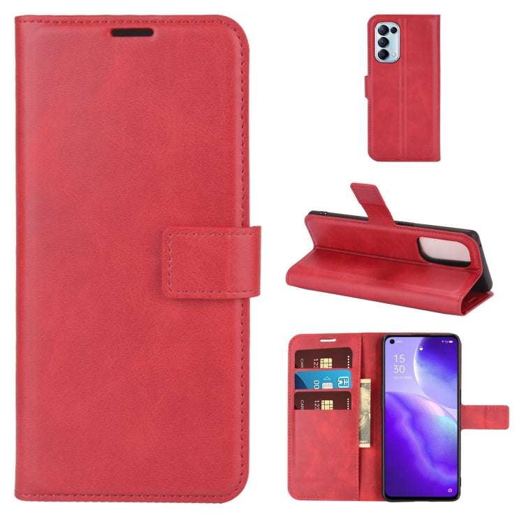 For OPPO Reno5 5G Retro Calf Pattern Buckle Horizontal Flip Leather Case with Holder & Card Slots & Wallet