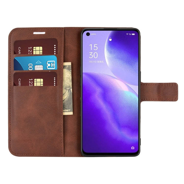 For OPPO Reno5 5G Retro Calf Pattern Buckle Horizontal Flip Leather Case with Holder & Card Slots & Wallet
