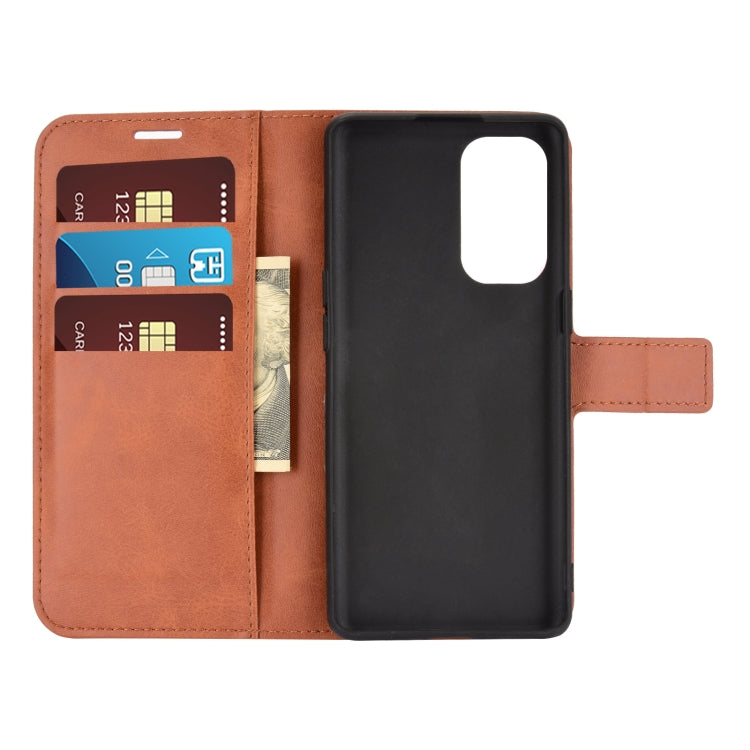 For OPPO Reno5 5G Retro Calf Pattern Buckle Horizontal Flip Leather Case with Holder & Card Slots & Wallet