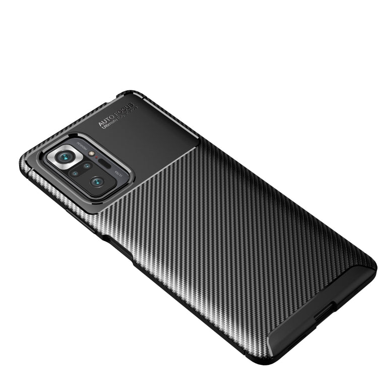 For Xiaomi Redmi Note 10 4G Carbon Fiber Texture Shockproof TPU Case