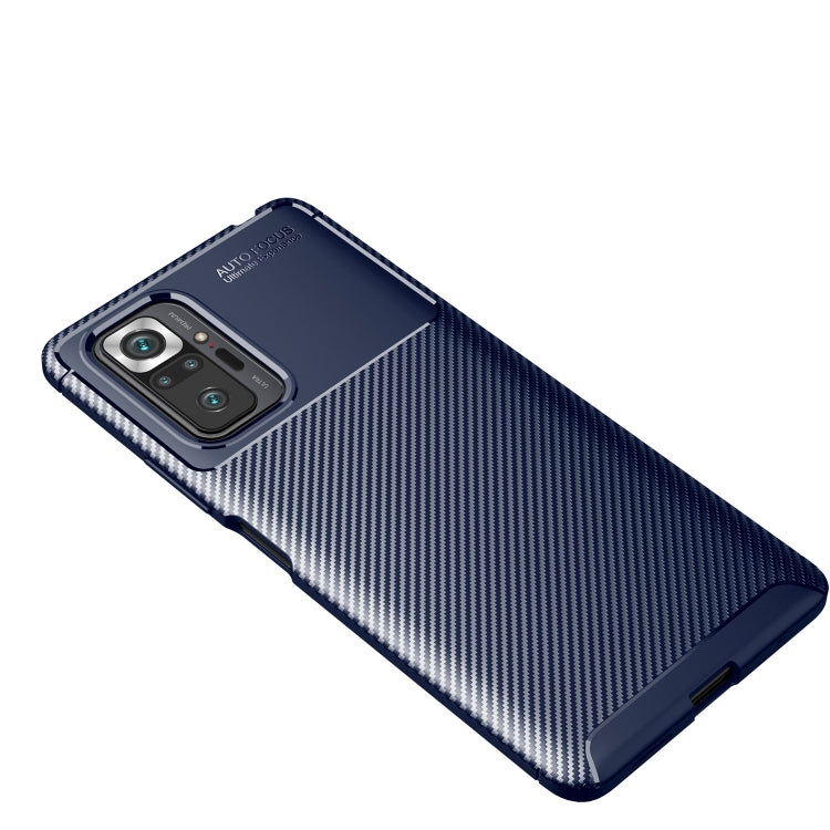 For Xiaomi Redmi Note 10 4G Carbon Fiber Texture Shockproof TPU Case