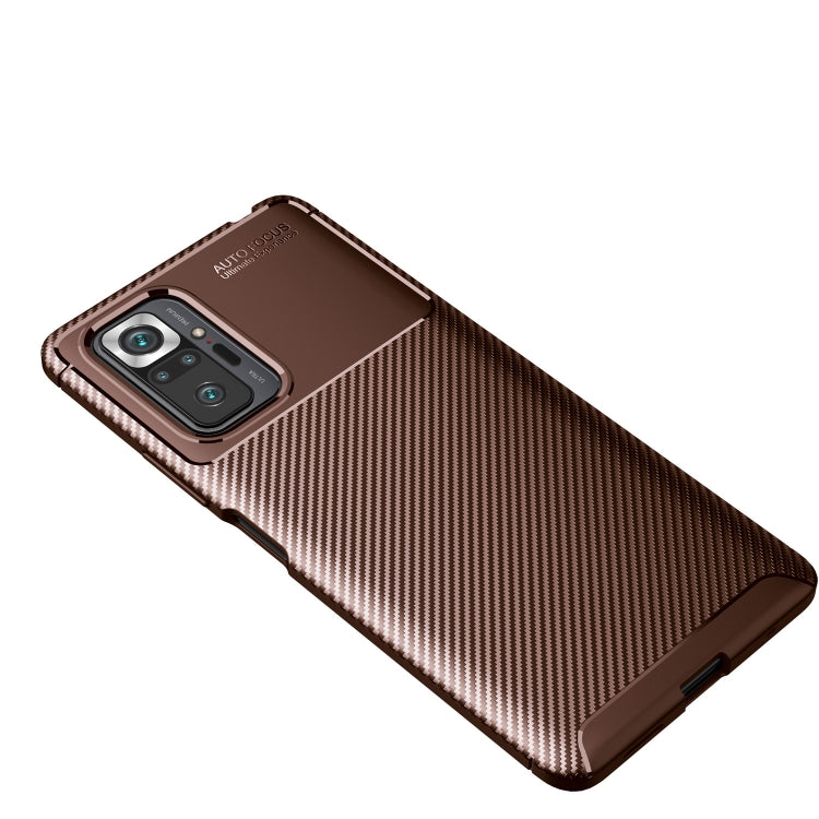 For Xiaomi Redmi Note 10 4G Carbon Fiber Texture Shockproof TPU Case