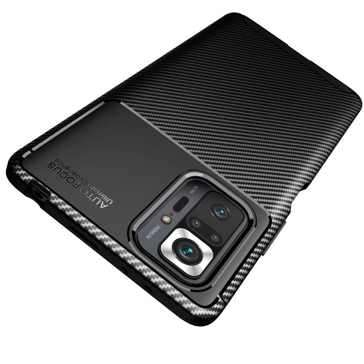 For Xiaomi Redmi Note 10 4G Carbon Fiber Texture Shockproof TPU Case