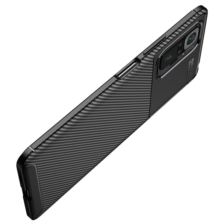 For Xiaomi Redmi Note 10 4G Carbon Fiber Texture Shockproof TPU Case