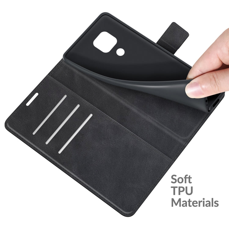 Retro Calf Pattern Buckle Card Wallet Left and Right Flip Phone Holster with Bracket Function For Motorola G Play 2021