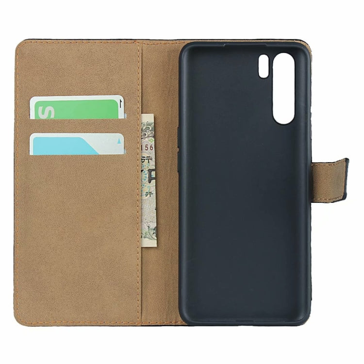 Plain Texture Cowhide Leather Horizontal Flip Case with Magnetic Clasp & Holder & Card Slots & Wallet For OPPO A91(Black)