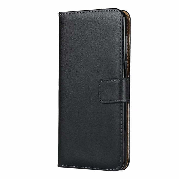 Plain Texture Cowhide Leather Horizontal Flip Case with Magnetic Clasp & Holder & Card Slots & Wallet For Motorola G Power 2020(Black)