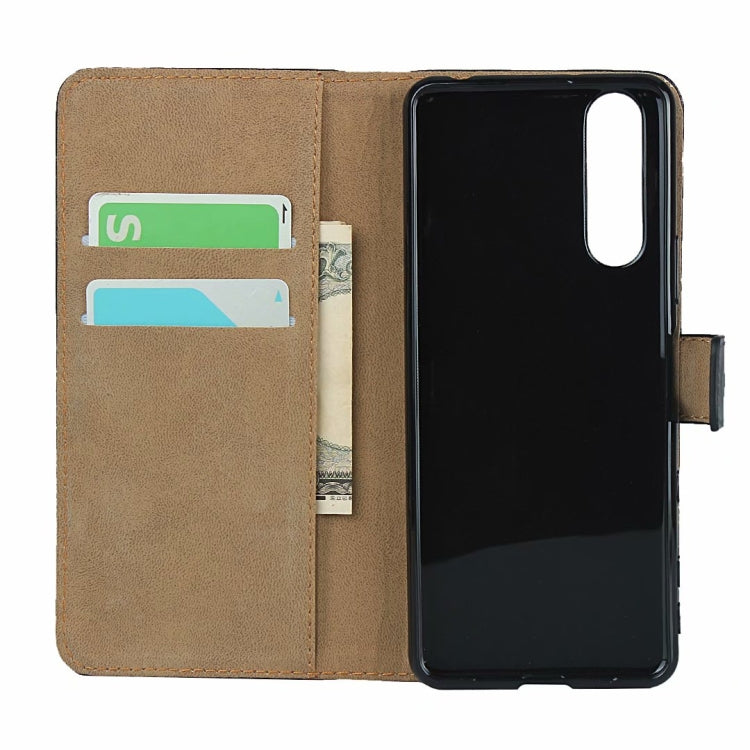 Plain Texture Cowhide Leather Horizontal Flip Case with Magnetic Clasp & Holder & Card Slots & Wallet For Sony Xperia 5 II(Black)