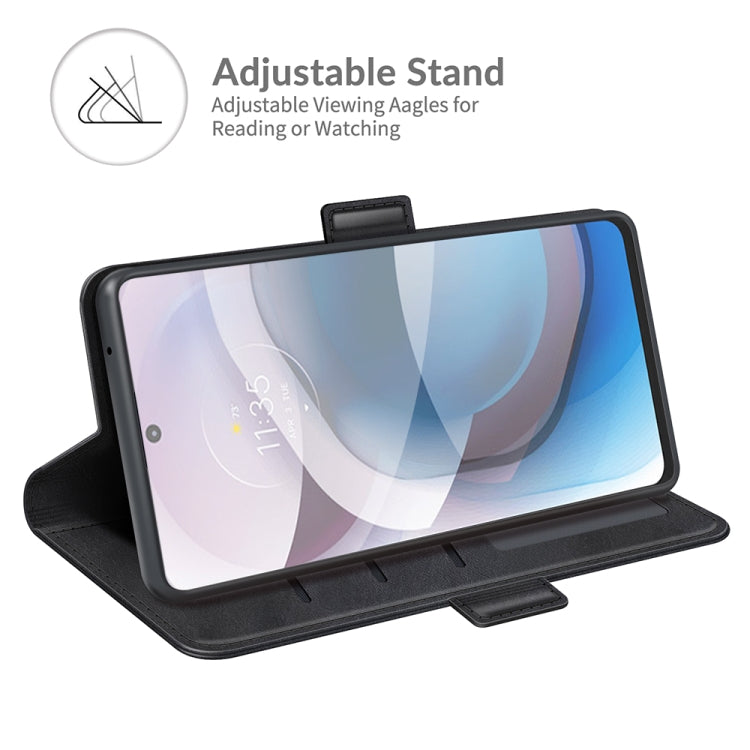 For Motorola Moto One 5G Ace Dual-side Magnetic Buckle Horizontal Flip Leather Case with Holder & Card Slots & Wallet