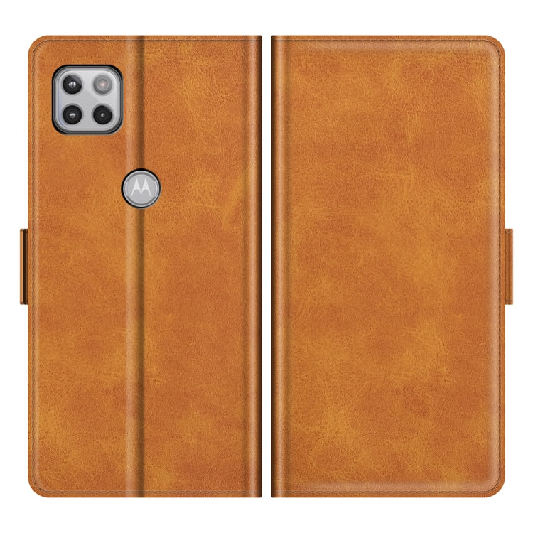 For Motorola Moto One 5G Ace Dual-side Magnetic Buckle Horizontal Flip Leather Case with Holder & Card Slots & Wallet