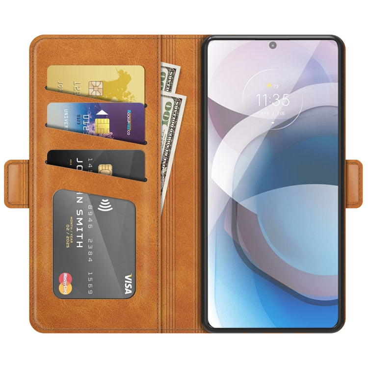 For Motorola Moto One 5G Ace Dual-side Magnetic Buckle Horizontal Flip Leather Case with Holder & Card Slots & Wallet