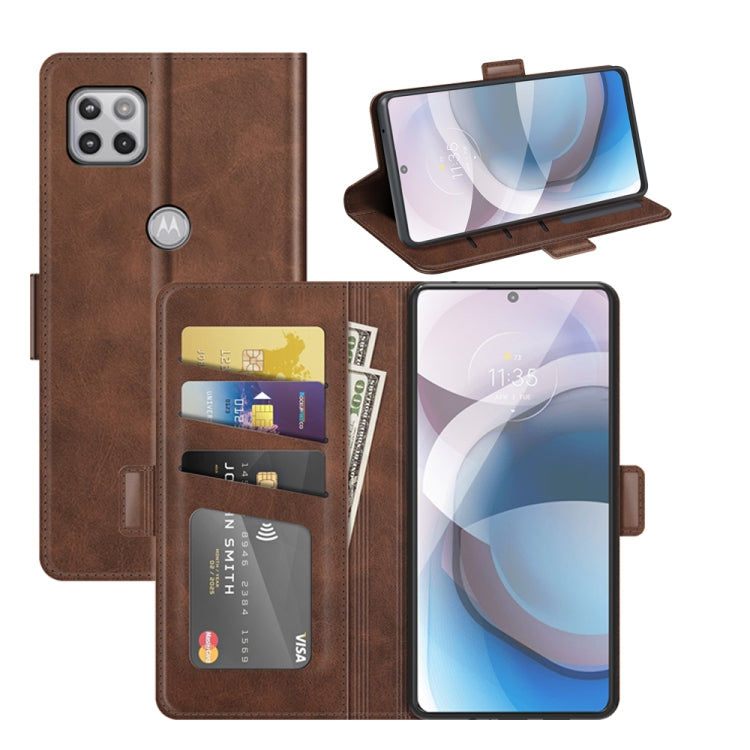 For Motorola Moto One 5G Ace Dual-side Magnetic Buckle Horizontal Flip Leather Case with Holder & Card Slots & Wallet
