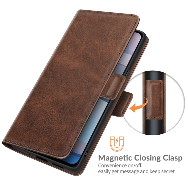 For Motorola Moto One 5G Ace Dual-side Magnetic Buckle Horizontal Flip Leather Case with Holder & Card Slots & Wallet