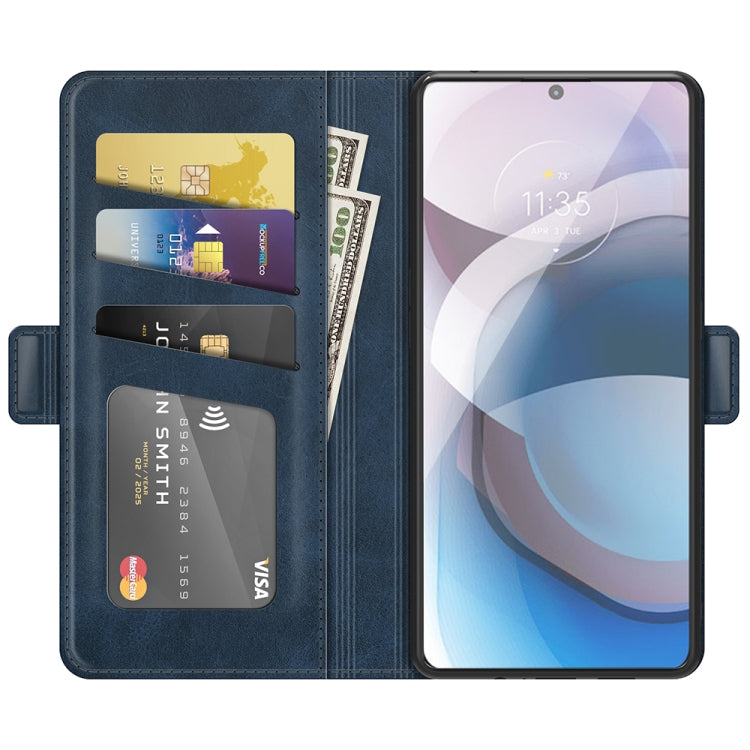 For Motorola Moto One 5G Ace Dual-side Magnetic Buckle Horizontal Flip Leather Case with Holder & Card Slots & Wallet