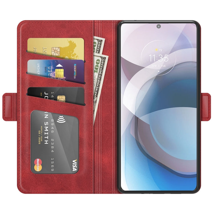 For Motorola Moto One 5G Ace Dual-side Magnetic Buckle Horizontal Flip Leather Case with Holder & Card Slots & Wallet