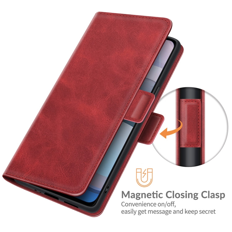 For Motorola Moto One 5G Ace Dual-side Magnetic Buckle Horizontal Flip Leather Case with Holder & Card Slots & Wallet