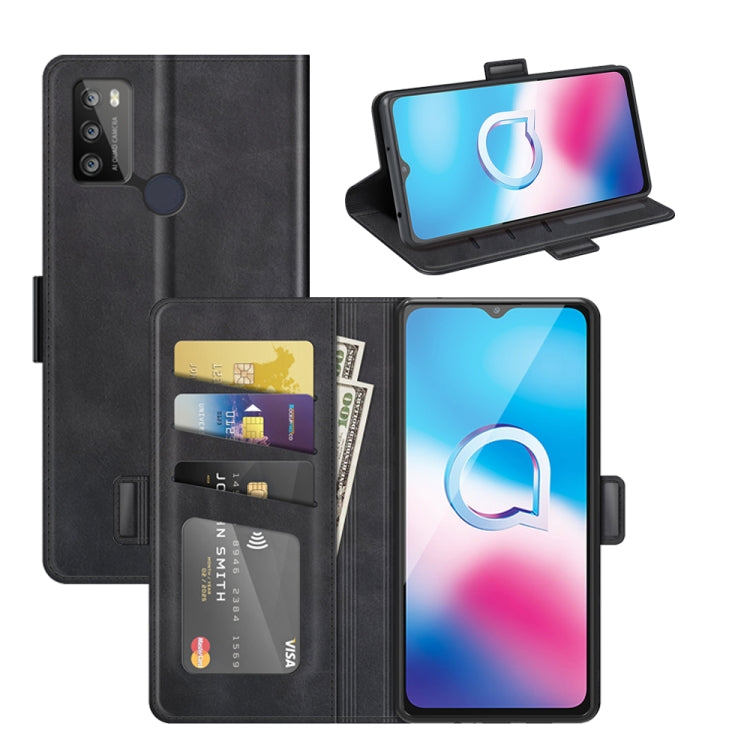 For Alcatel 1S 2021/3L 2021 Dual-side Magnetic Buckle Horizontal Flip Leather Case with Holder & Card Slots & Wallet