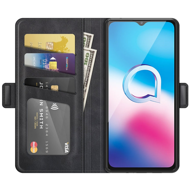 For Alcatel 1S 2021/3L 2021 Dual-side Magnetic Buckle Horizontal Flip Leather Case with Holder & Card Slots & Wallet