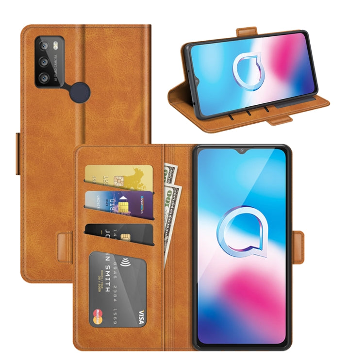 For Alcatel 1S 2021/3L 2021 Dual-side Magnetic Buckle Horizontal Flip Leather Case with Holder & Card Slots & Wallet