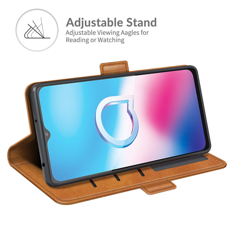 For Alcatel 1S 2021/3L 2021 Dual-side Magnetic Buckle Horizontal Flip Leather Case with Holder & Card Slots & Wallet
