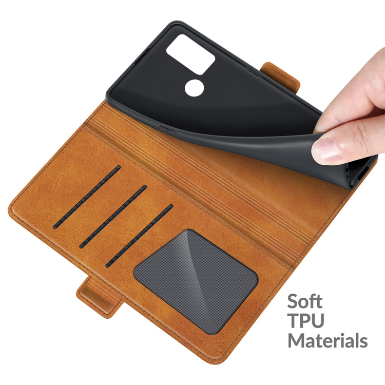 For Alcatel 1S 2021/3L 2021 Dual-side Magnetic Buckle Horizontal Flip Leather Case with Holder & Card Slots & Wallet