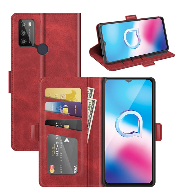 For Alcatel 1S 2021/3L 2021 Dual-side Magnetic Buckle Horizontal Flip Leather Case with Holder & Card Slots & Wallet