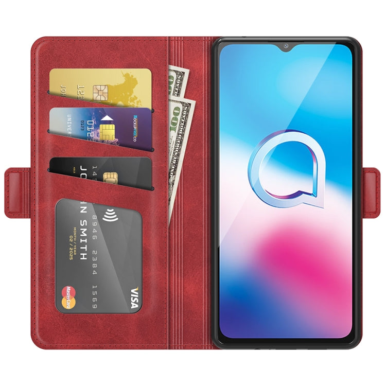 For Alcatel 1S 2021/3L 2021 Dual-side Magnetic Buckle Horizontal Flip Leather Case with Holder & Card Slots & Wallet