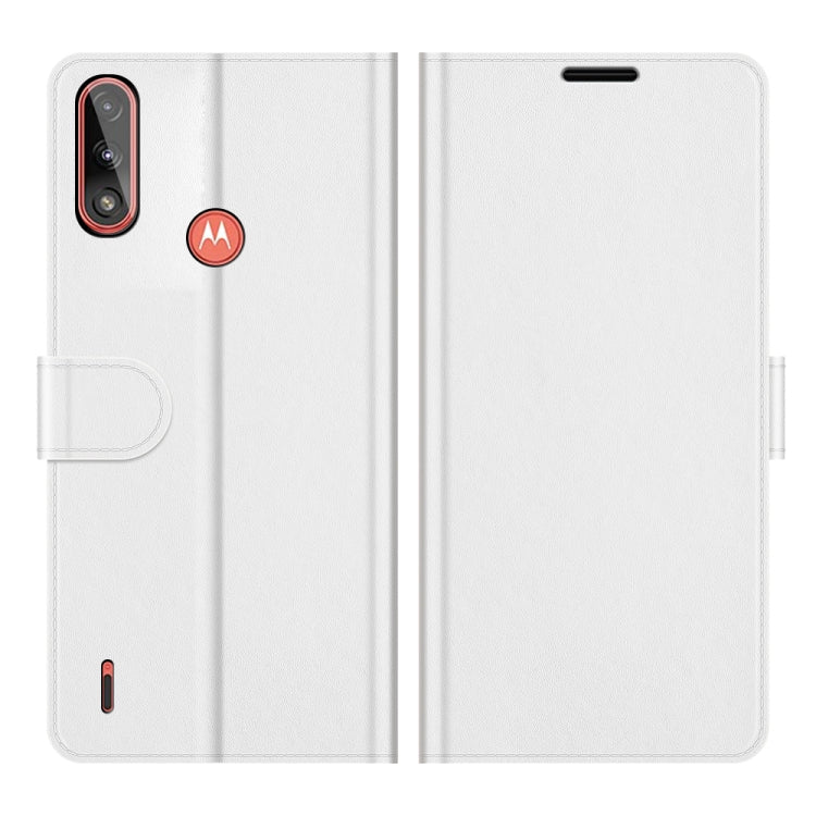 For Motorola Moto E7 Power R64 Texture Single Horizontal Flip Protective Case with Holder & Card Slots & Wallet& Photo Frame