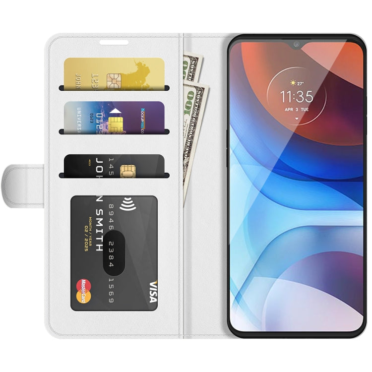 For Motorola Moto E7 Power R64 Texture Single Horizontal Flip Protective Case with Holder & Card Slots & Wallet& Photo Frame