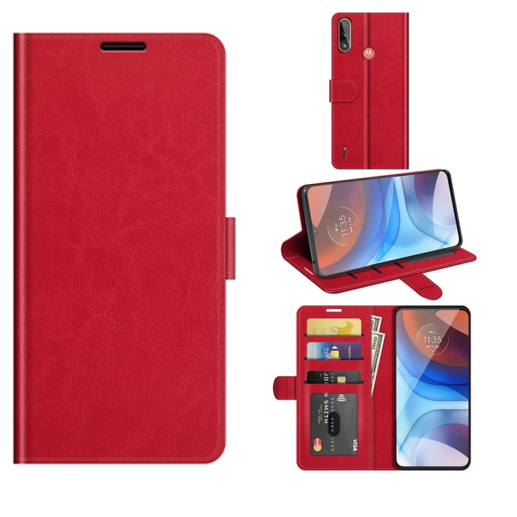 For Motorola Moto E7 Power R64 Texture Single Horizontal Flip Protective Case with Holder & Card Slots & Wallet& Photo Frame