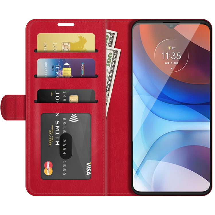For Motorola Moto E7 Power R64 Texture Single Horizontal Flip Protective Case with Holder & Card Slots & Wallet& Photo Frame