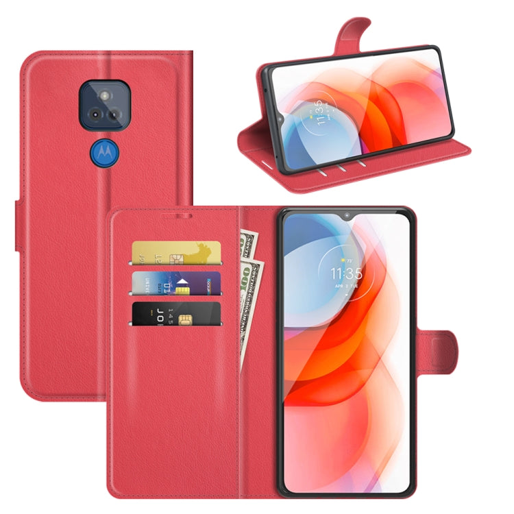For Motorola Moto G Play(2021) Litchi Texture Horizontal Flip Protective Case with Holder & Card Slots & Wallet