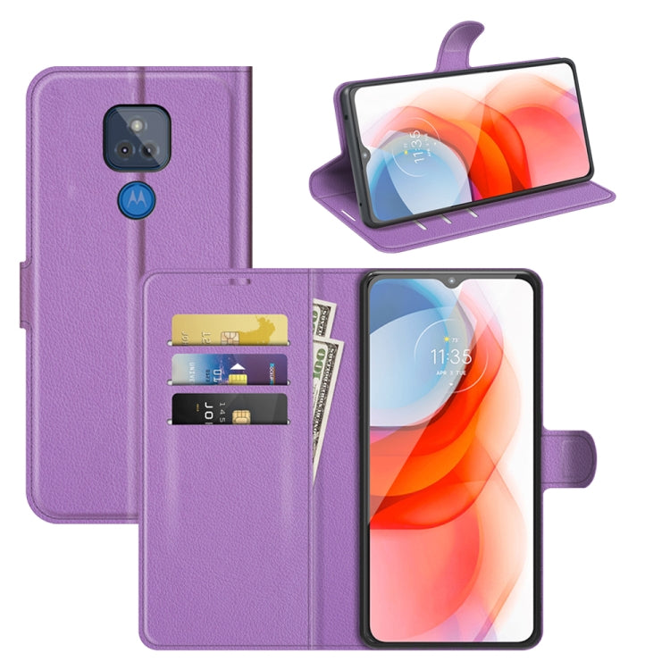 For Motorola Moto G Play(2021) Litchi Texture Horizontal Flip Protective Case with Holder & Card Slots & Wallet
